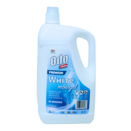 ODO PRÉMIUM WHITE mosógél fehér ruhákhoz 5 L