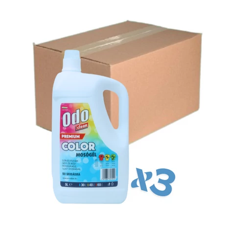 ODO PRÉMIUM COLOR mosógél színes ruhákhoz 5 L x 3 db (karton)